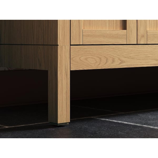 KOHLER Hadron 24.75in. Single Sink Freestanding Light Oak Bath Vanity with White Quartz Top Assembled