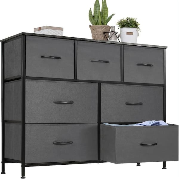 WONDER COMFORT Freestanding Gray 7 Drawer 11.8 in. Wide Chest of