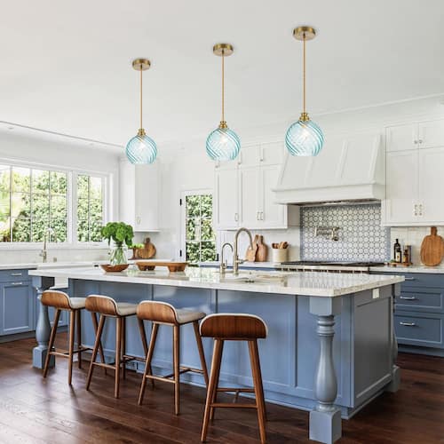 60-Watt 1-Light Retro Brass Metal Pendant Light Fixture