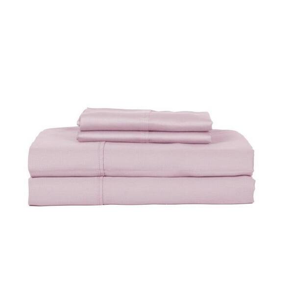 DEVONSHIRE COLLECTION OF NOTTINGHAM 4-Piece Lavender Solid 440 Thread Count Cotton California King Sheet Set