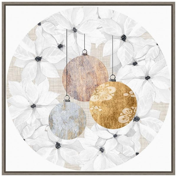 Amanti Art 22 in. Sophisticated Christmas Collection C Christmas Holiday Framed Canvas Box Wall Art