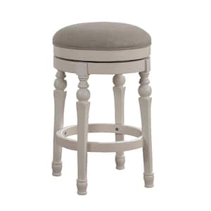 Colebrook 26 in. White Backless Swivel Counter Stool