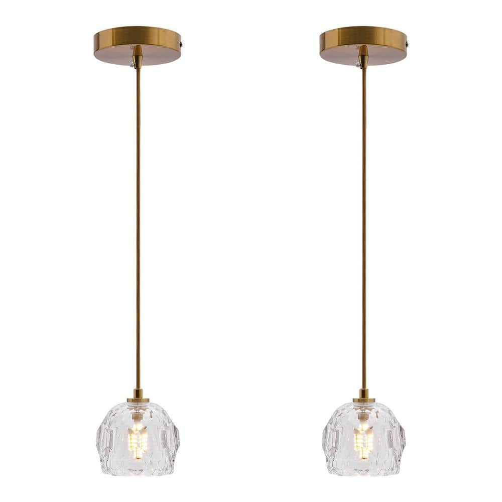 ライト・ランタン DEVISE WORKS DEVANISTA OUKANING 40-Watt 1-Light Gold Modern Shaded Pendant Light