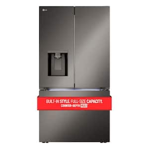 26 cu. ft. Smart Counter-Depth MAX French Door Refrigerator with 4 types of ice in PrintProof Black Stainless Steel