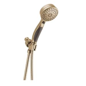 ActivTouch 9-Spray Patterns 1.75 GPM 3.75 in. Wall Mount Handheld Shower Head in Champagne Bronze