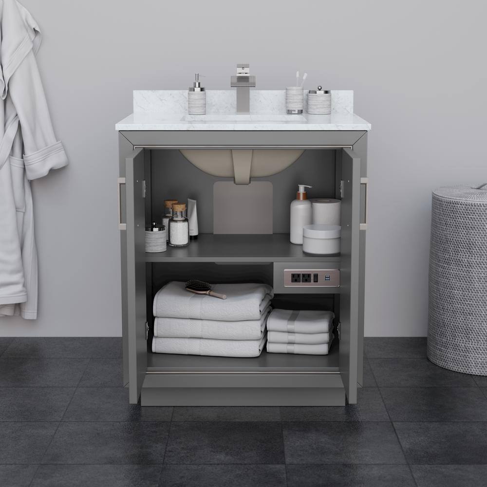 Icon 30-Inch Dark Gray Freestanding Single Sink Bathroom Vanity