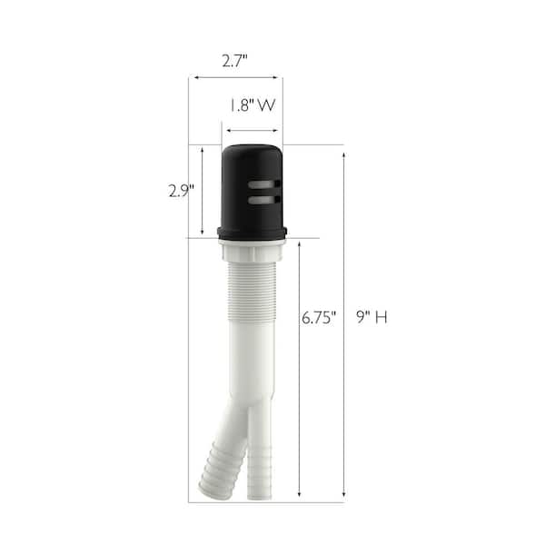 Dishwasher Air Gap, Matte Black