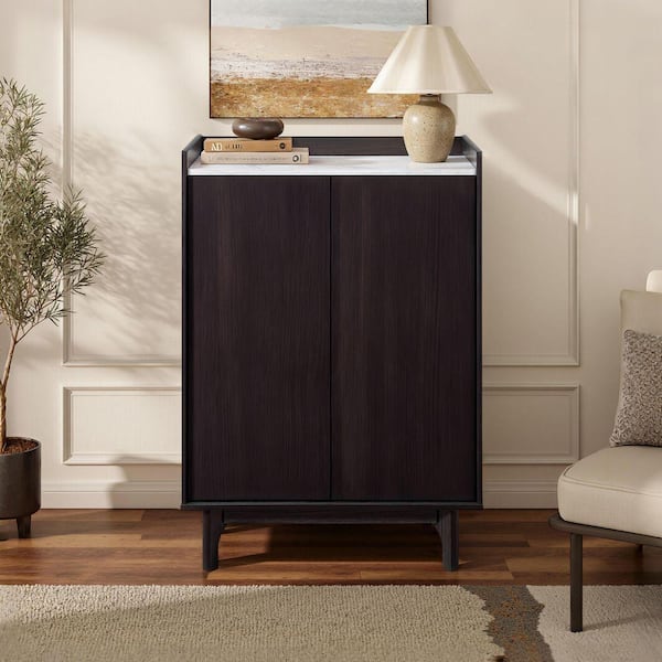 LuxenHome Modi Wenge Accent Cabinet