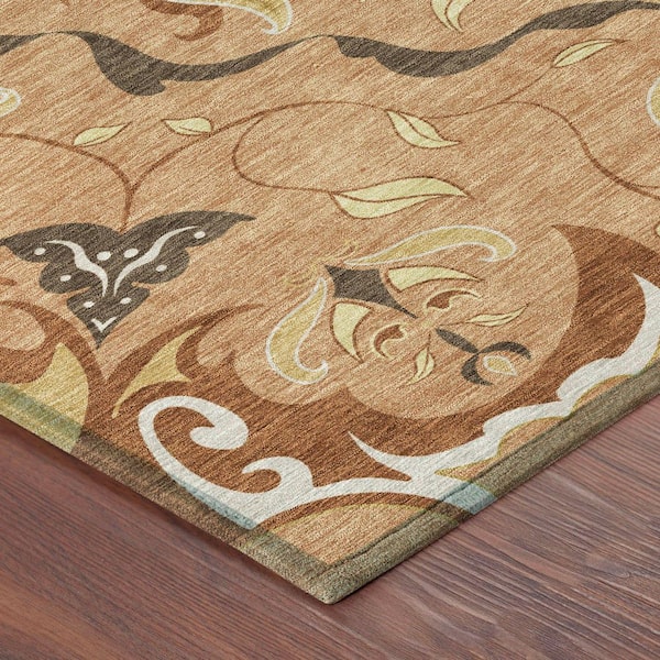 Chantille Machine Washable Indoor/Outdoor Abstract ACN2625 Copper 3 ft. x 4 ft. Area Rug