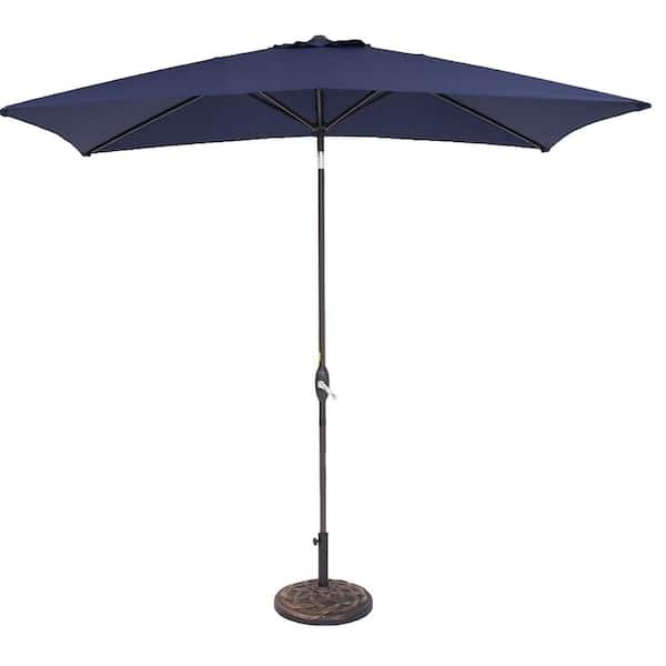 Unbranded 10 ft. Market Patio Umbrella in Dark Blue