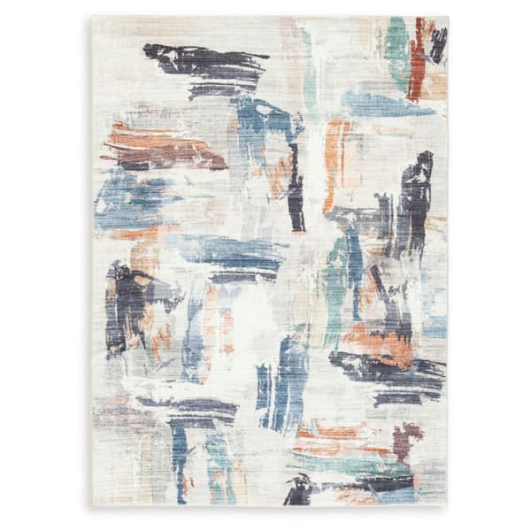 Hessland Blue/Beige 8 ft. x 10 ft. Abstract Area Rug