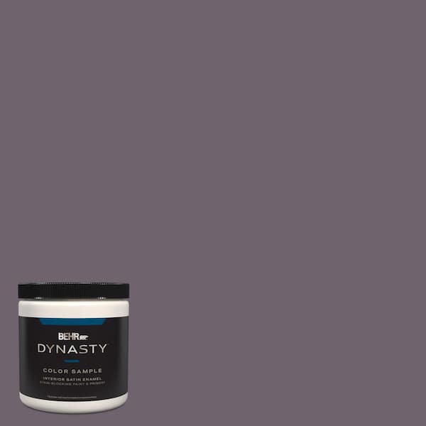 BEHR DYNASTY 8 oz. #670F-6 Vintage Grape Satin Enamel Stain-Blocking Interior/Exterior Paint & Primer Sample