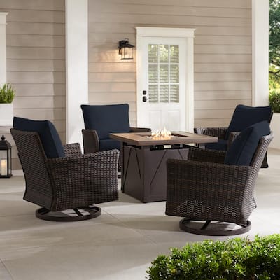 Fire Pit Patio Sets Outdoor Lounge Furniture The Home Depot - Best Outdoor Furniture Set With Fire Pit