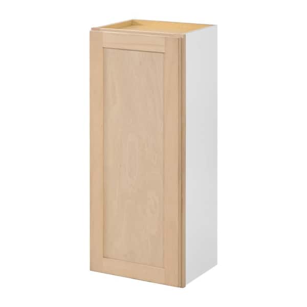 Hampton Bay 15 in. W x 12 in. D x 36 in. H Ready to Assemble Wall Kitchen Cabinet in Unfinished with CLICKREADY Technology