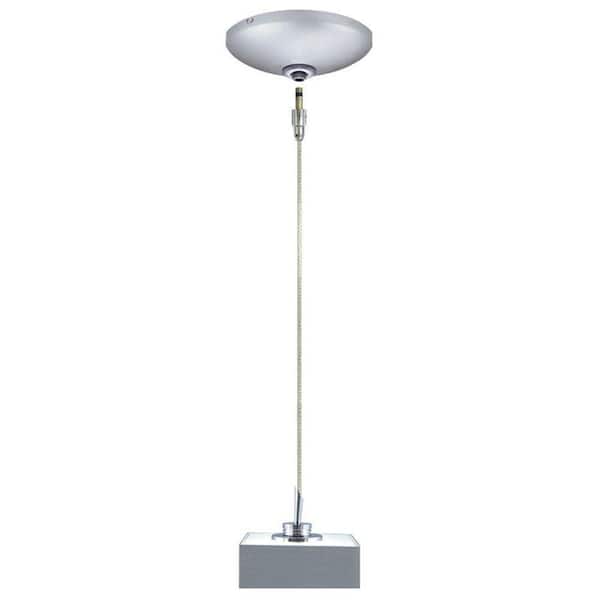 JESCO Lighting Low Voltage Quick Adapt 4-3/8 in. x 99-3/8 in. Satin Nickel Pendant and Canopy Kit