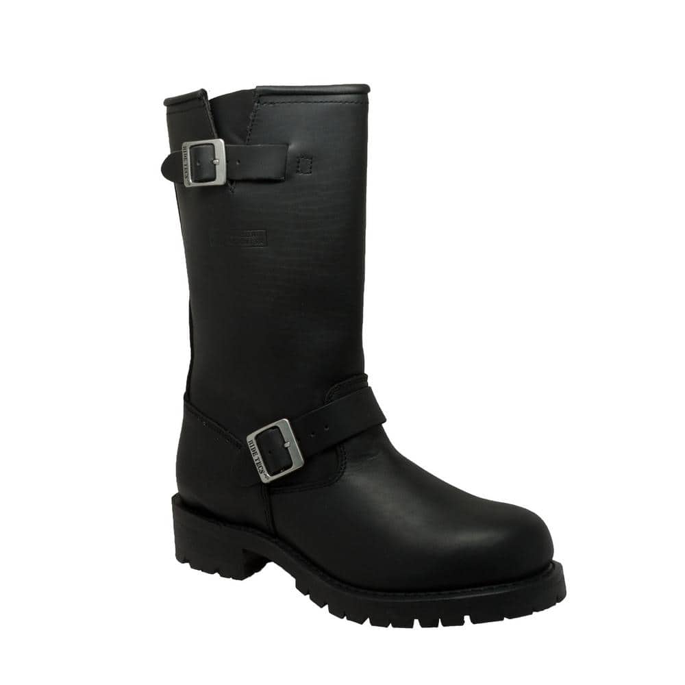 【m.l 2025.8.7】COS LEATHER BIKER BOOTS LEATHER MOTO BOOTS - BLACK | COS