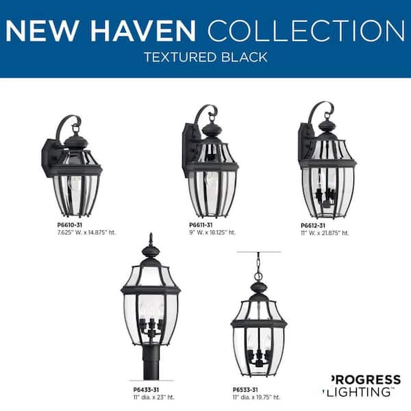 NUVO 60/899 Central Park Outdoor 3-Light Post Lantern, 60 Watts/120 Volts  (Black), 21 x 7.4 Inches - Outdoor Post Lights 