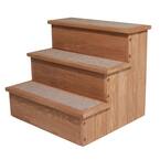 Canadian Hemlock Wooden Pet Stairs with Storage
