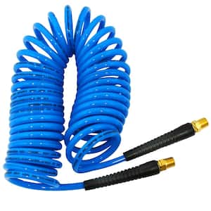 1/4 inch x 25 ft Recoil Polyethylene Air Hose/Pneumatic Tube Tool/Accessory 