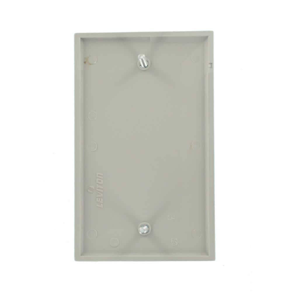 Gray Thermoplastic 1-Gang Blank Wallplate