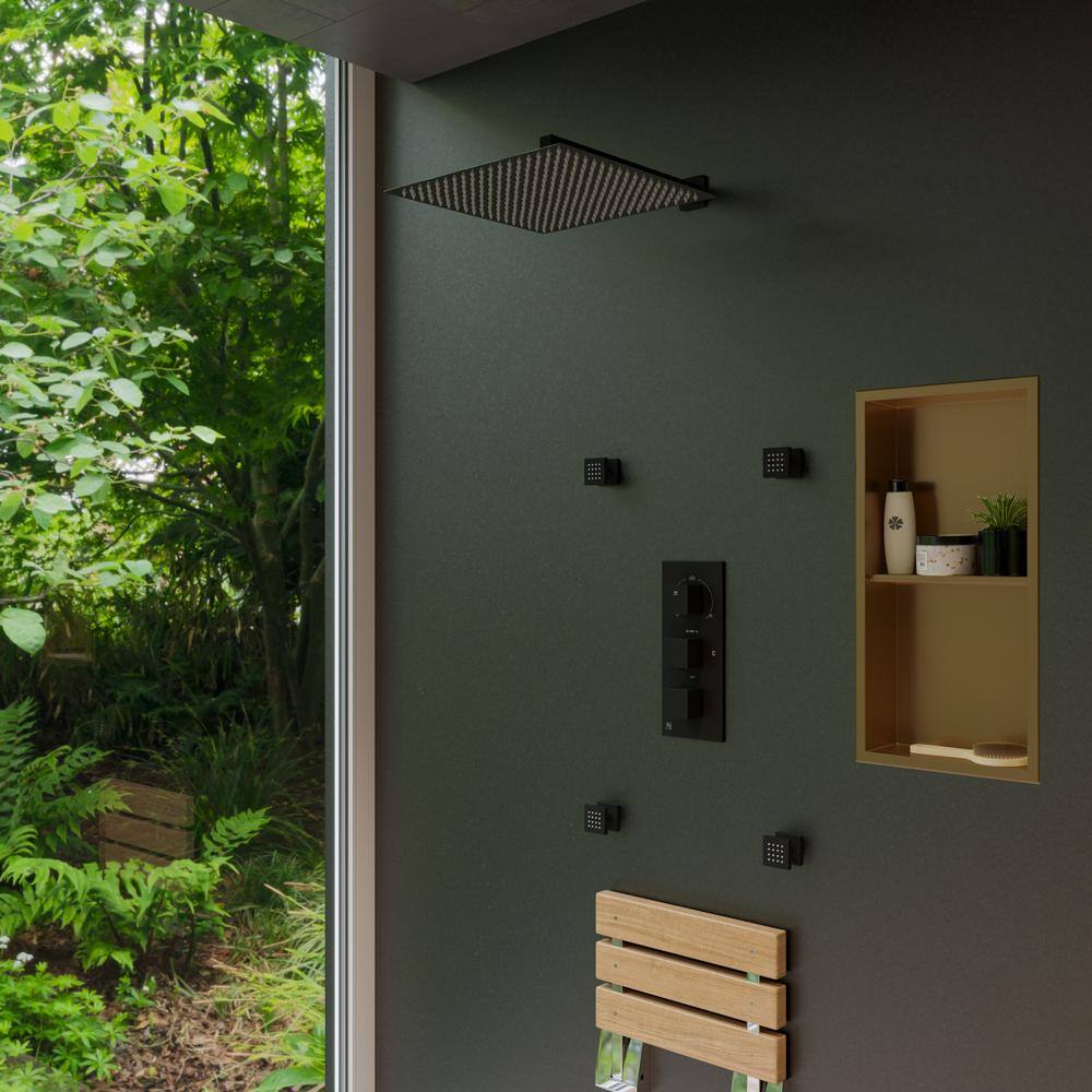 Brushed Gold Stainless Steel Double Shelf Shower Niche