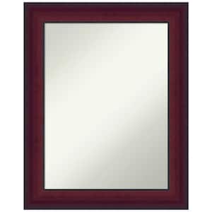 Canterbury Cherry 23.25 in. x 29.25 in. Non-Beveled Casual Rectangle Wood Framed Bathroom Wall Mirror in Cherry