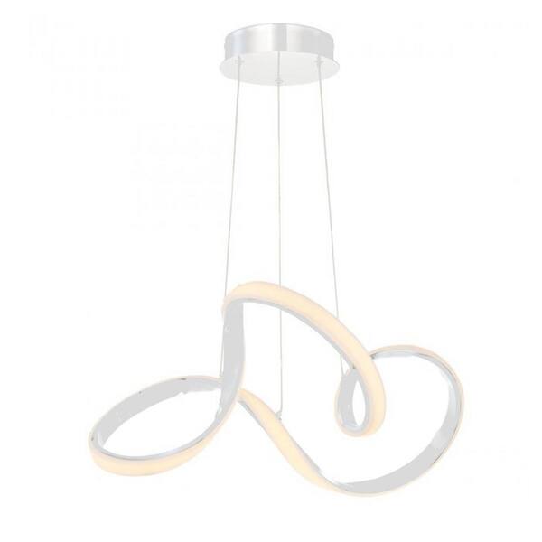 Vornado 23 in. 450-Watt Equivalent Integrated LED White Pendant with Composite Shade