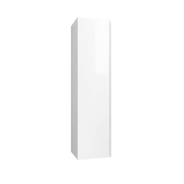 WS Bath Collections Perla 13.7 in. W x 12.5 in. D x 55 in. H Bathroom Storage Wall Cabinet in Gloss White