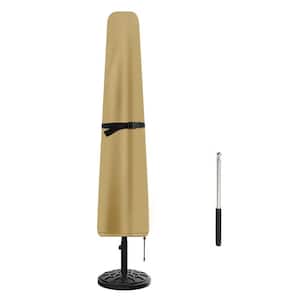 7 ft. to 9 ft. Waterproof Patio Umbrella Cover with Push Rod, Beige