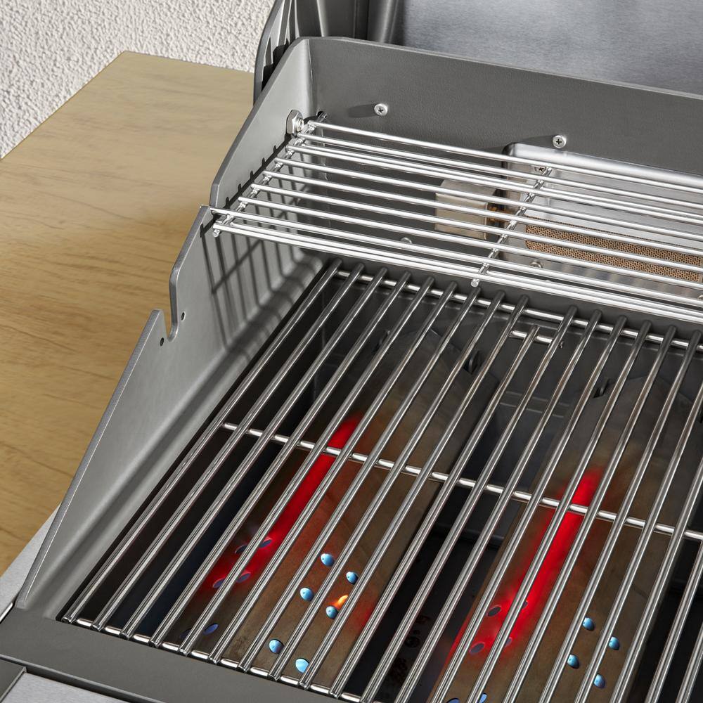 78" Stainless Steel Propane Grill Island with Rotisserie