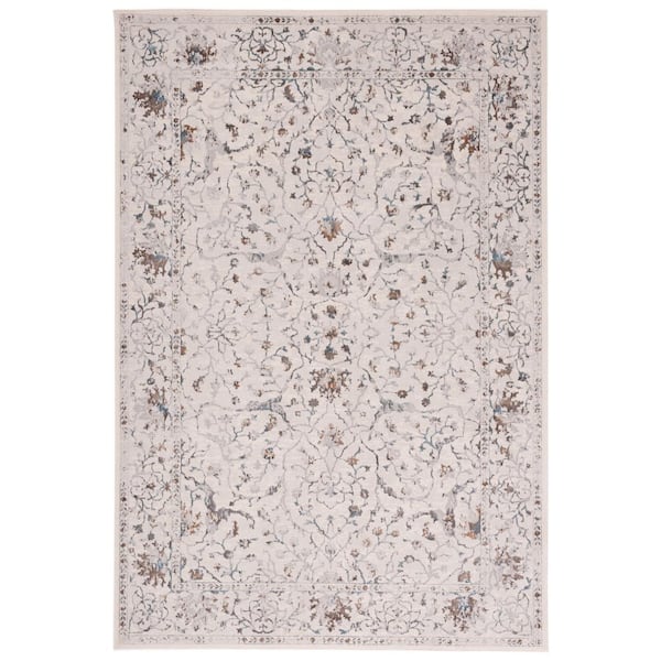 Noble 8 ft. x 10 ft. Multi/Beige Oriental Distressed Area Rug
