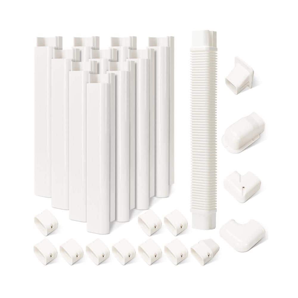 3 in. x 16.1 ft. Decorative PVC Slim Line Cover, Durable Waterproof Tubing Protector for Mini Split Air Conditioners price history on PriceWatchPro
