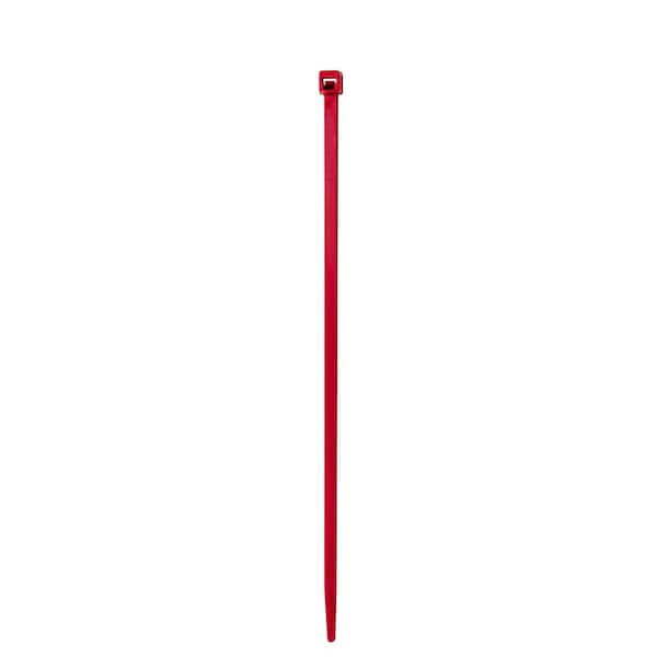 4.1 in. 18 lbs. Red Cable Tie (100-Bag)