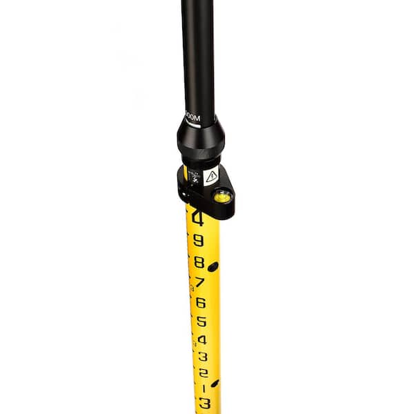 AdirPro - 6 ft. 2 m 10ths Graduation Aluminum 3-Position Snap-Lock Rover Telescoping Rod Pole in Yellow