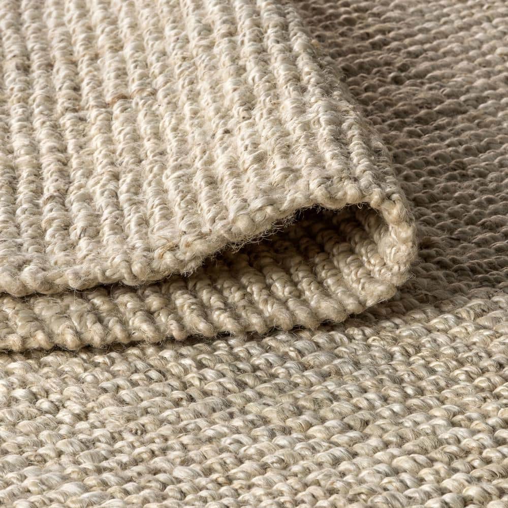 Handwoven Chunky Jute Rug - Light Ivory 3' x 5'