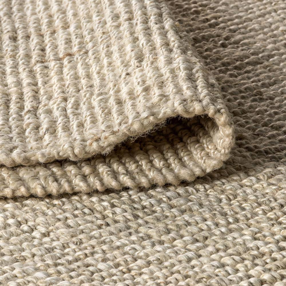 Ivory Braided Handmade Jute 4' x 6' Reversible Area Rug
