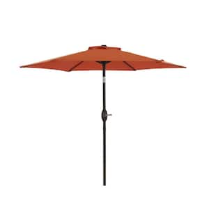 7.5 ft. Polyester Market Patio Umbrella in Orange
