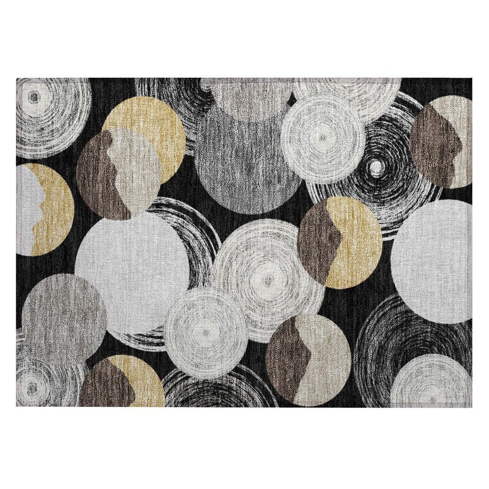 Chantille Machine Washable Indoor/Outdoor Abstract ACN2977 Black 2 ft. x 3 ft. Accent Rug price history on PriceWatchPro