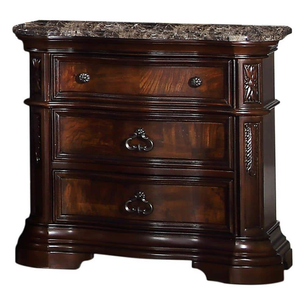 Endy® Solid Wood Nightstands, Walnut Finish