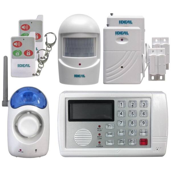 IDEAL SECURITY 7-Piece Wireless Home Security Alarm System with Telephone Notification Dialer