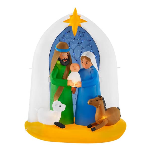 Home Accents Holiday 6.5 ft Nativity Scene LED Holiday Inflatable