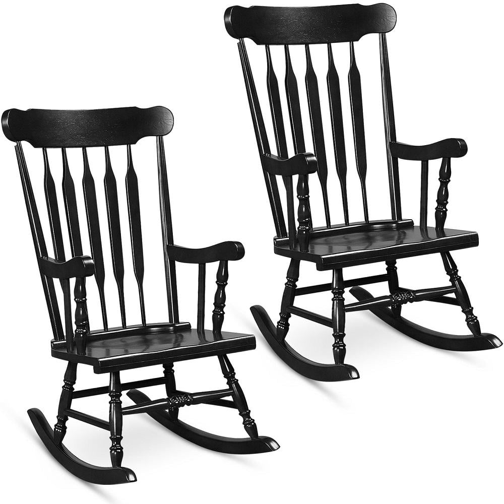 小物 Rockin'Chair Costway White Wood Indoor Outdoor Rocking Chair Rocker QD-64