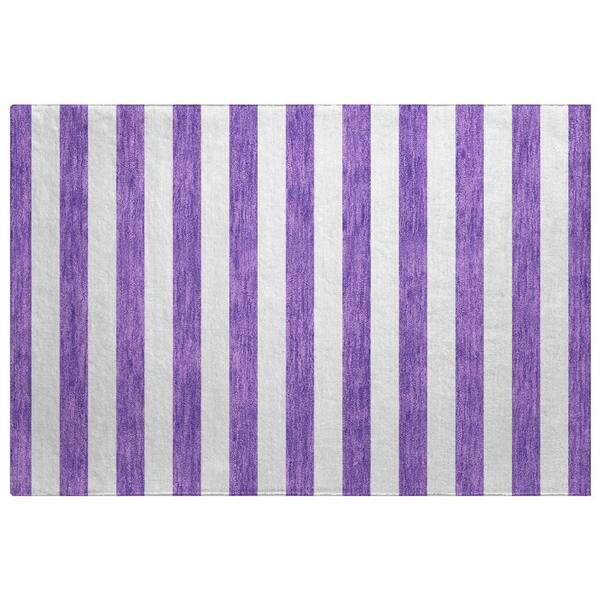 Dream Shag Premium Machine Washable Abstract ADS528 Purple 2 ft. x 3 ft. Accent Rug