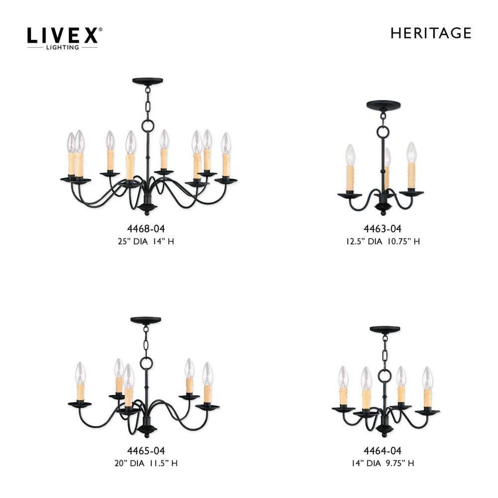 Elegant Black Mini Chandelier with Faux Candle Lights