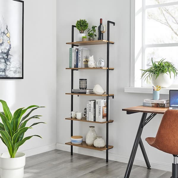 Decorative wall ladder deals shelf