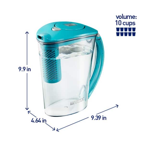Brita Tahoe 10-cup White Plastic Water Filter Pitcher
