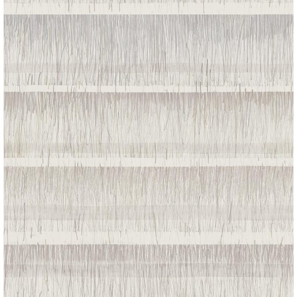 NuWallpaper Taupe Dhurrie Peel and Stick String Wallpaper Sample