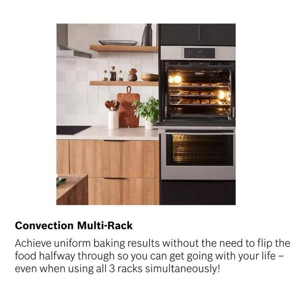 Bosch 500 Series 27 in. Double Electric Wall Oven with European