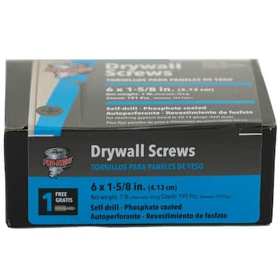 Grip-Rite #6 x 1-5/8-in Bugle Fine Thread Drywall Screws 5-lb (953-Pack) in  the Drywall Screws department at