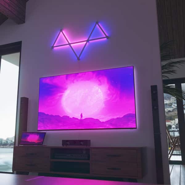 Nanoleaf Lines Smarter Kit Multi-Color Modular Backlit LED Wall